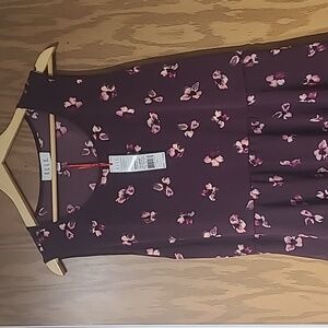 Closet clear out Wine floral Elle dress